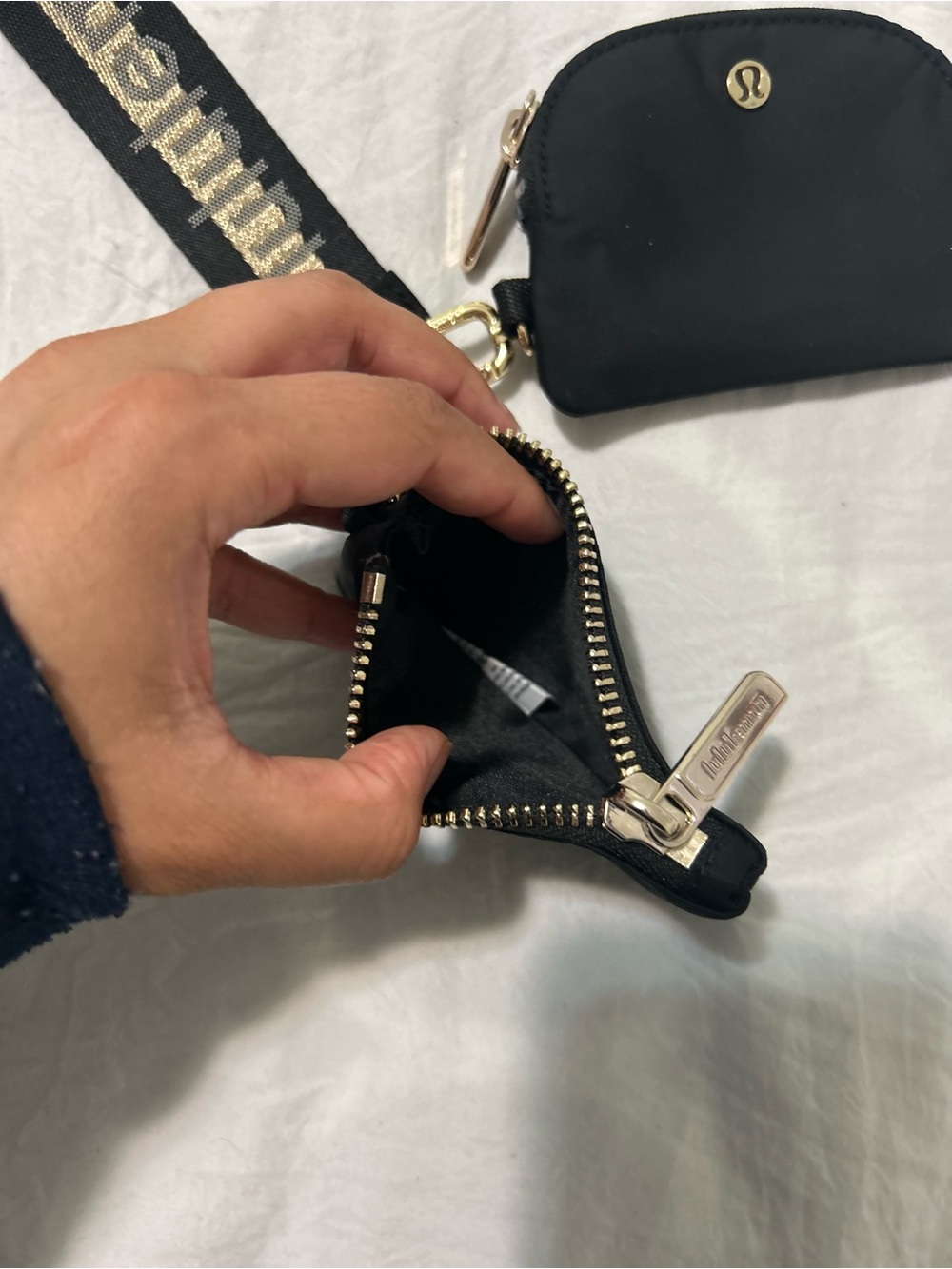 lululemon athletica Black and Gold Wristlet Key Pouch Set - Picture 6 of 7